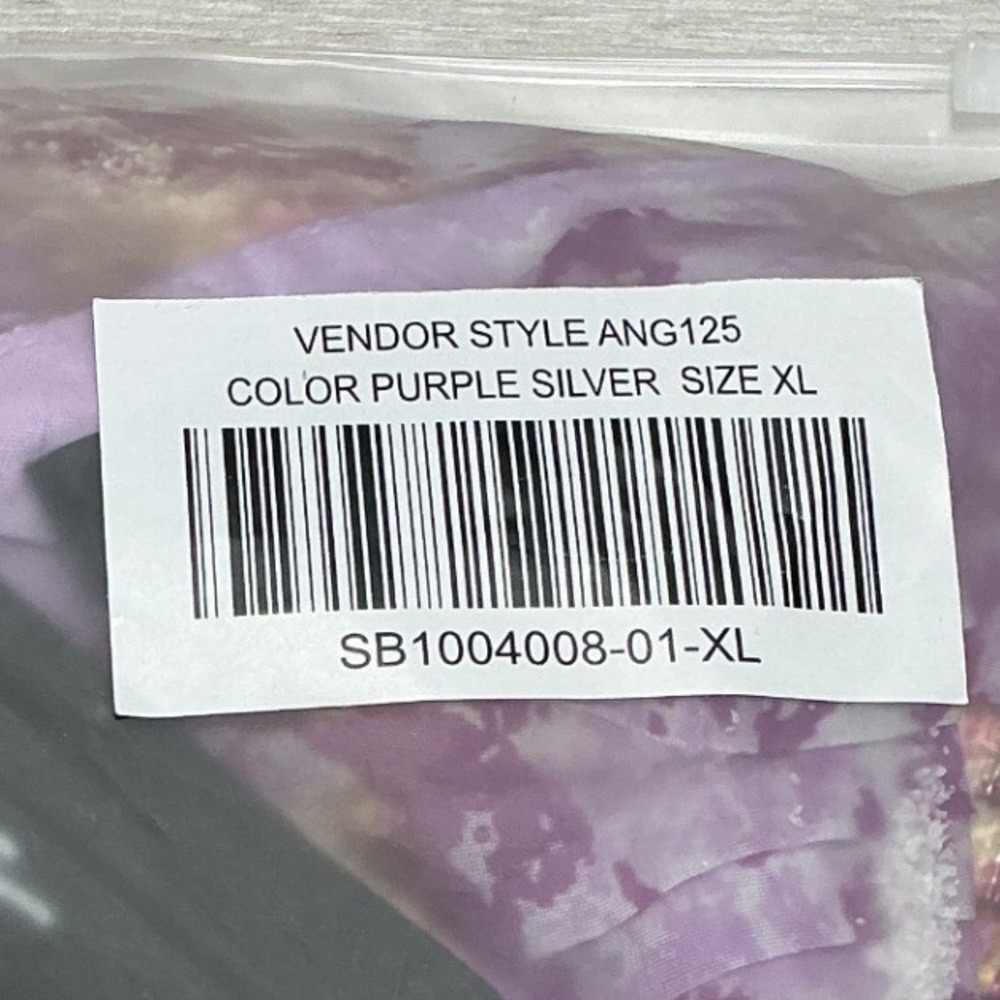 Lulus Lynwen Light Purple Abstract Pleated Flutter Sleeve Maxi Dress XL NWT - Picture 3 of 7